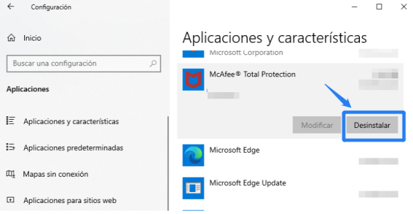 Pulsar desinstalar para eliminar la aplicación