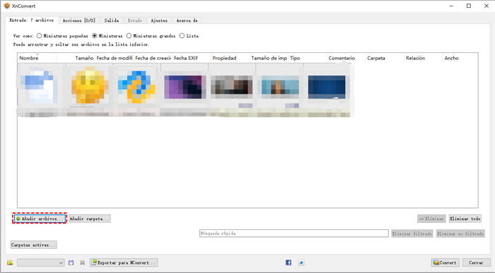 XnConvert para convertir WebP a JPG/PNG/GIF
