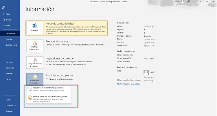 click on the manage document