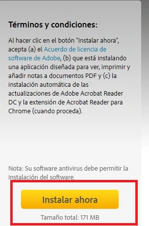 instalar ahora