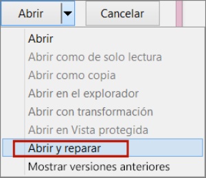 reparar powerpoint con arbrir y reparar