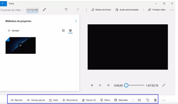 aclarar un video oscuro con editor de video de windows