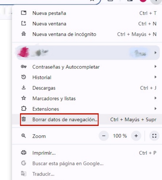 borrar la cache del navegador
