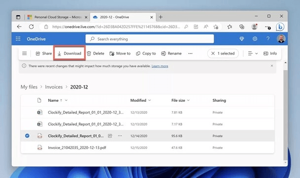 click download icono