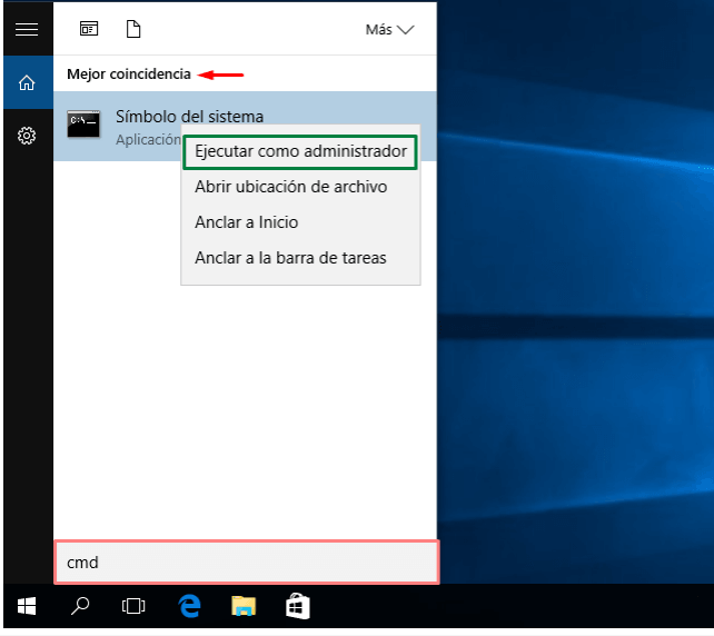 ejectuar como administrador