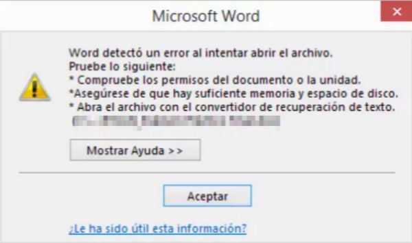error de word