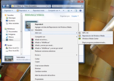 optar por el reproductor nativo windows media palyer