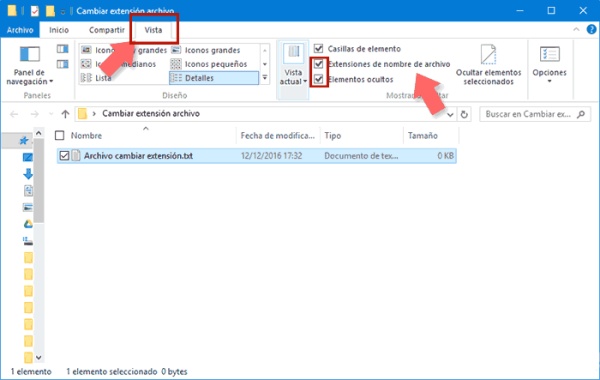 renombrar extension de archivo