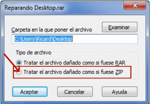 reparar archivo dañado con winrar 1