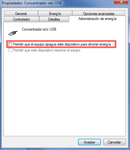 permitir que el equipo apague este dispositivo para ahorrar energía