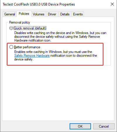 Configuración de alto rendimiento
