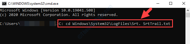 C: cd Windows\System32\LogFiles\Srt. SrtTrail.txt