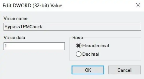 Crear valores DWORD (32 bits)