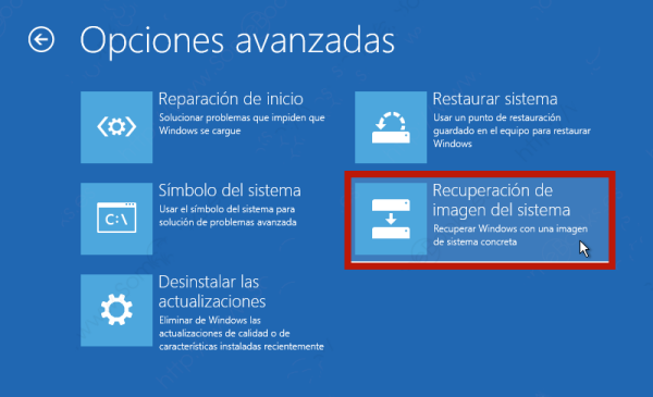 Recuperación de imagen del sistema
