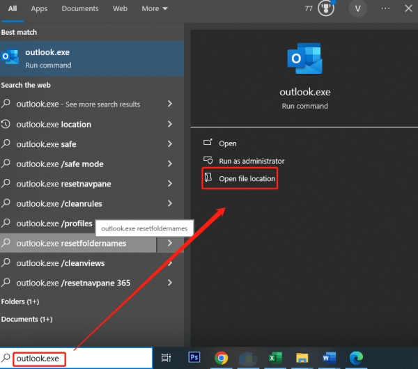Abrir ubicación del archivo