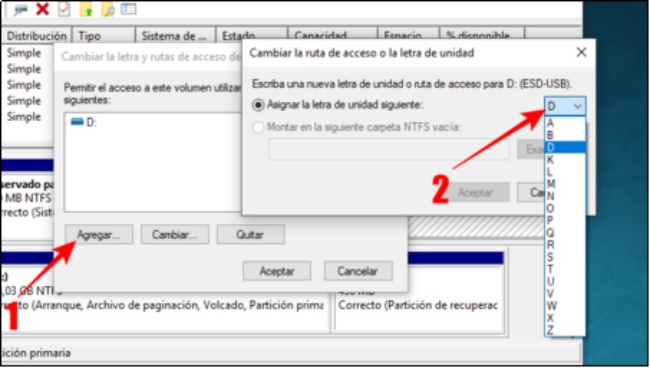 cambiar la letra de unidad