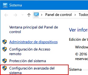 como activar restaurar sistema en windows 10