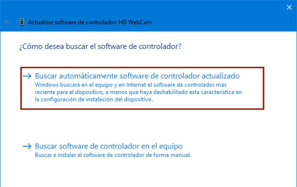 como desea buscar el software de controlador camara