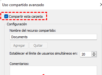 Compartir esta carpeta