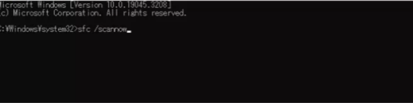 Escriba sfc /scannow