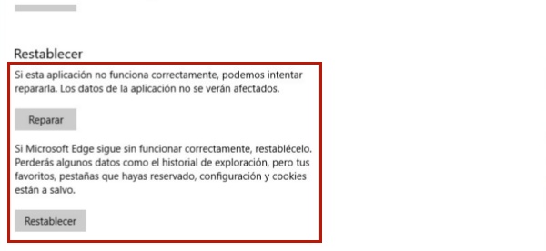 restablecer microsoft fotos