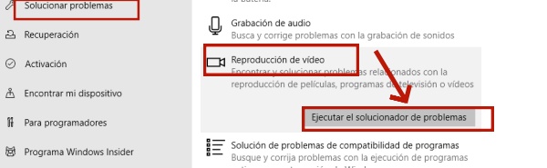 solucionador de problemas reproduccion de videos