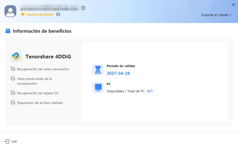 consultar detalles de derechos de 4ddig