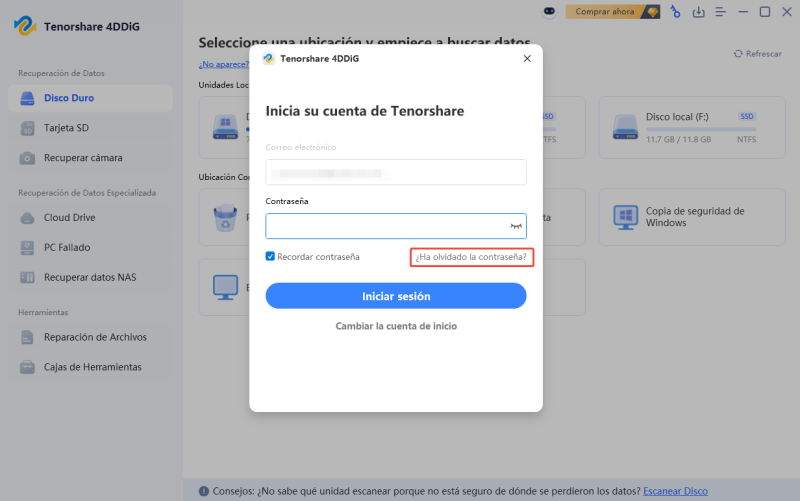 olvidaste tu contraseña
