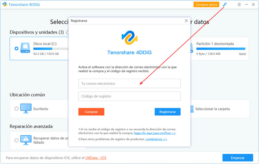 registrarse 4ddig en Windows
