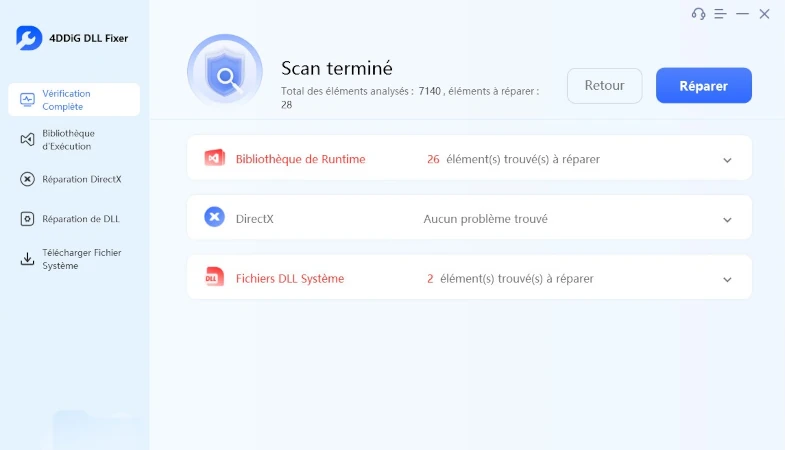 réparer les fichiers DLL manquants ou corrompus liés à lol