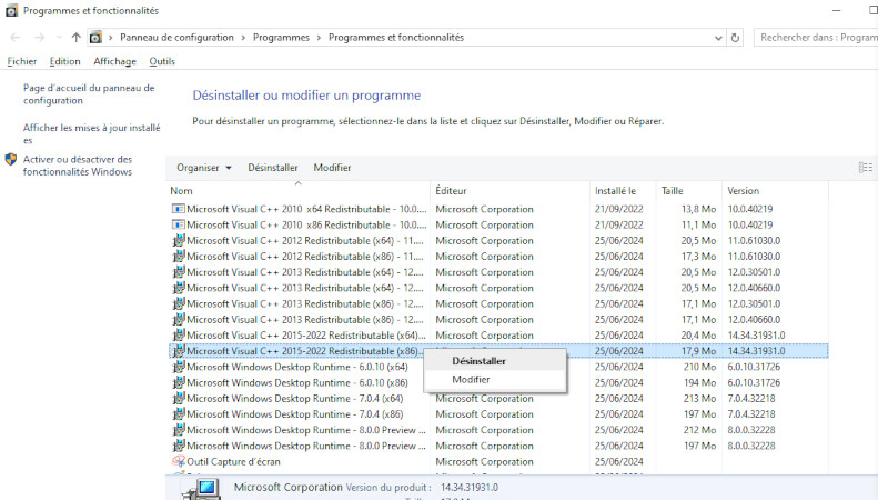 repair c++ redistributables-2