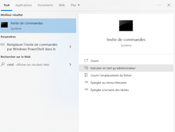 exécuter cmd en tant qu'administrateur sous windows 11