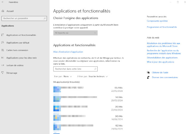désinstaller le paquetage redistribuable de visual c++ - étape 1