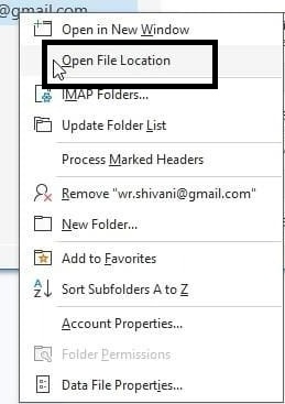 choisissez l’emplacement du fichier