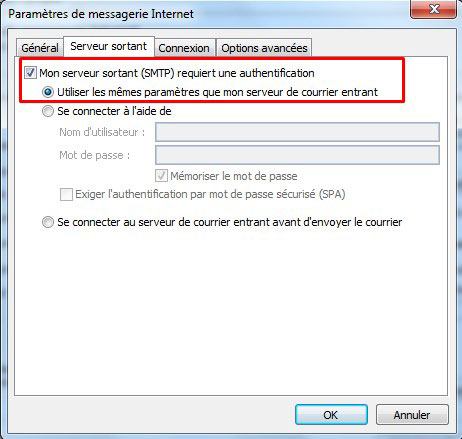 Outlook otugoing mail server smtp