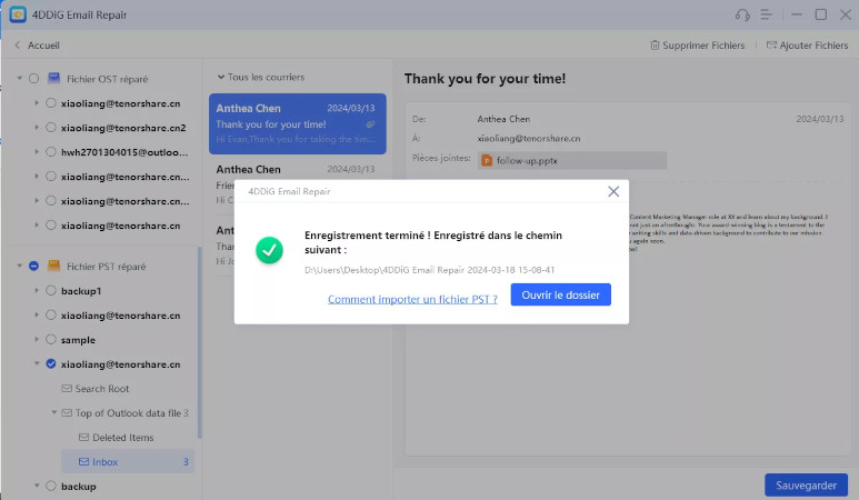 comment utiliser le meilleur outil pour réparer Outlook pst-4ddig email repair-4