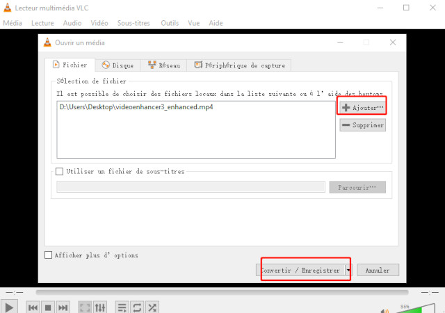 ajouter des fichiers mpeg ou mpg corrompus à vlc