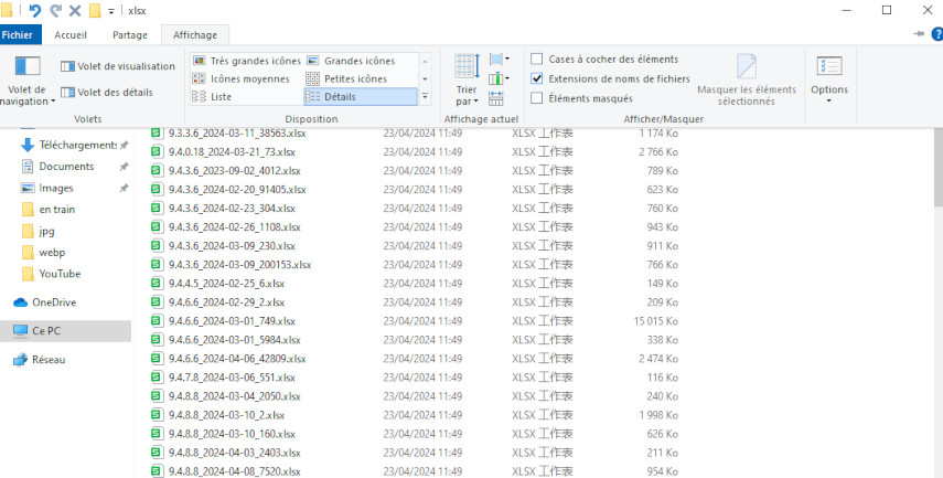 changer l'extension d'un fichier excel pour corriger un format de fichier et une extension qui ne correspondent pas