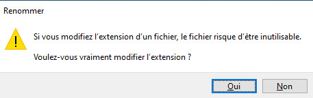 3. Changez l'extension du fichier de .zip à .7z ou .rar