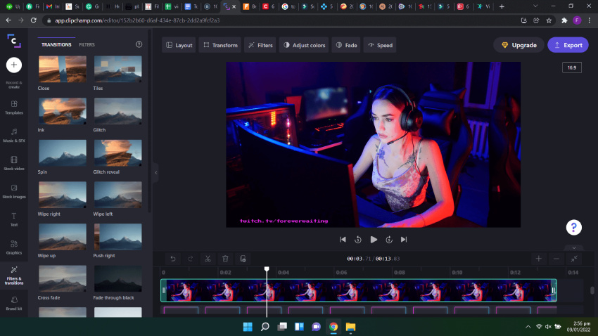améliorateur de qualité video en ligne-Clipchamp