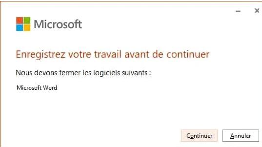 mettre à jour ou réinstaller le logiciel pour ouvrir docx-2