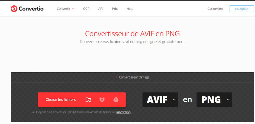 convertio-convertisseur avif en png