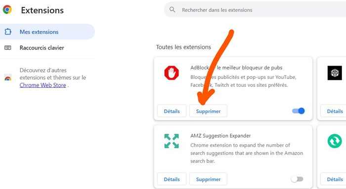 udisable extensions installed in chrome to fix error code 101102