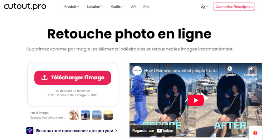 effacer une personne sur une photo avec cutout pro