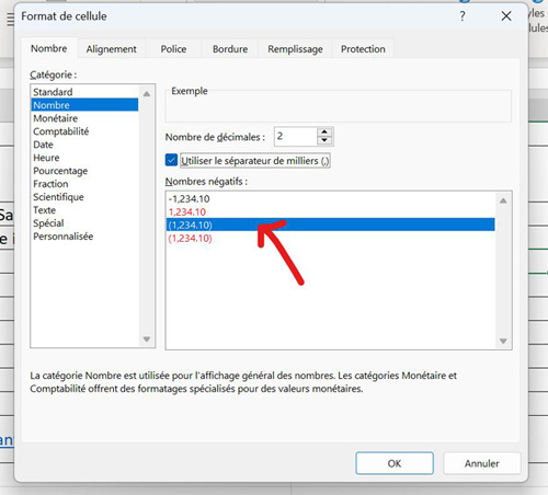 des erreurs ont été détectées lors de l'enregistrement excel