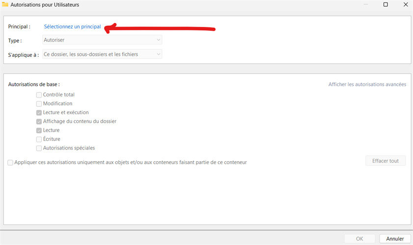un accès complet au dossier de l'utilisateur-4