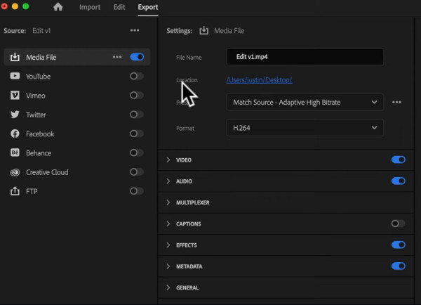 Exportez la vidéo améliorée