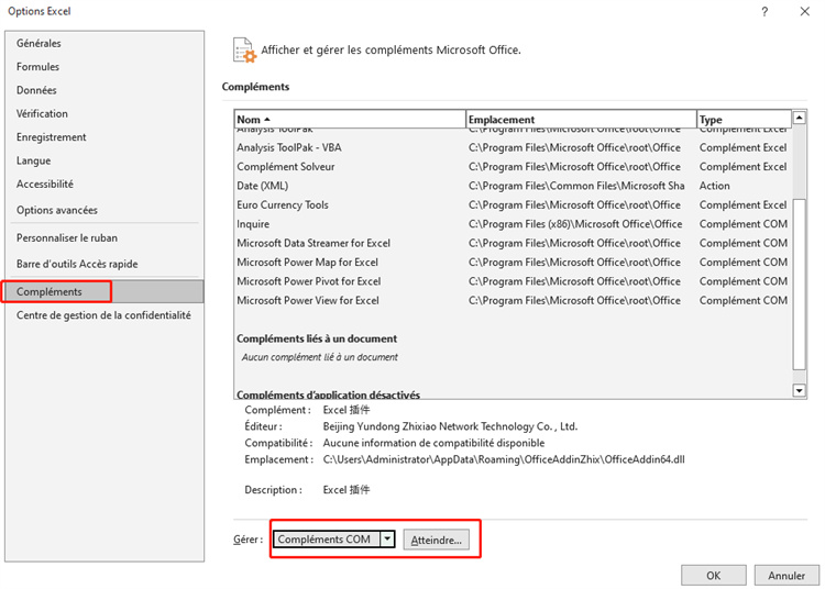 désactiver les modules complémentaires dans Excel pour réparer un fichier Excel qui ne s'ouvre pas-1