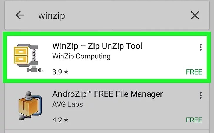 Ouvrir un fichier ZIP sur Android-1