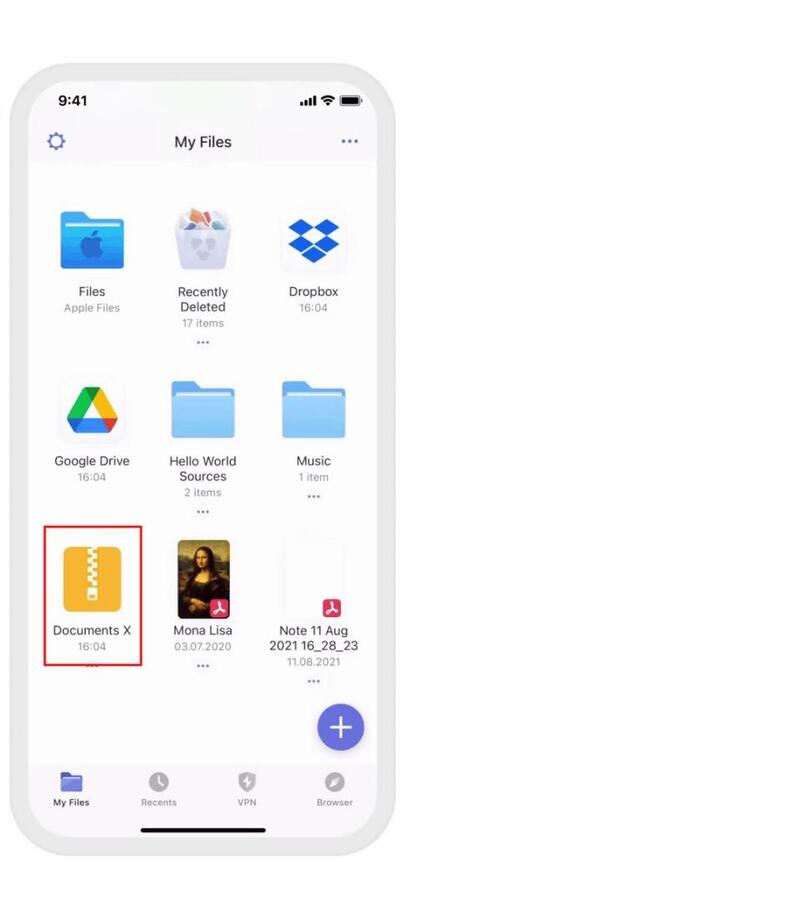Ouvrir un fichier ZIP sur iPhone-2